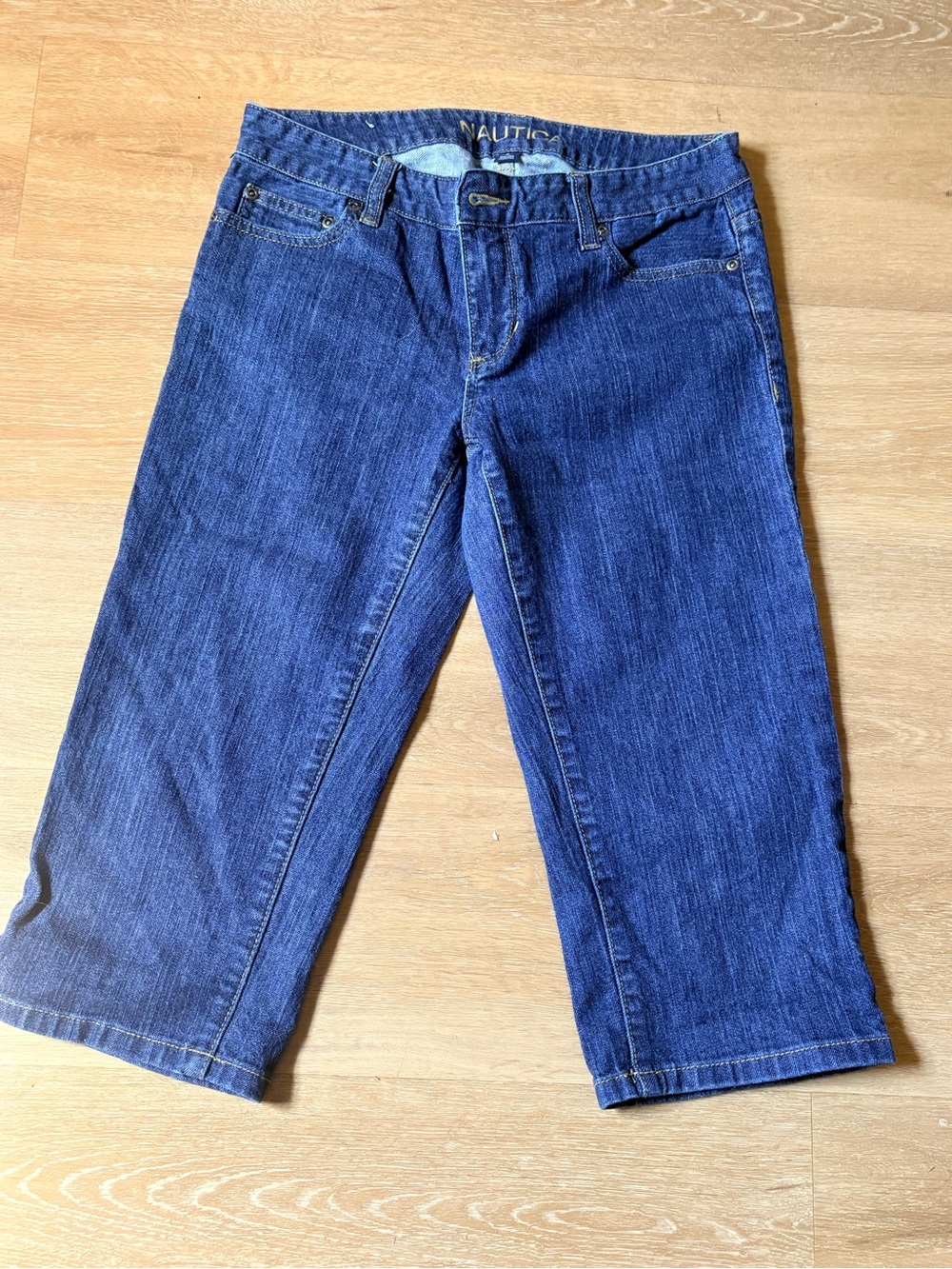 Nautica Women's Jeans Bermuda Shorts in Deep Blue Denim